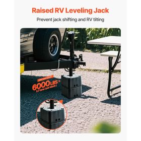 Trailer Jack Blocks, 6" High Heavy Duty RV Leveling Blocks, Each with 6000 lbs Capacity, as RV Jack Stand, Stool, Camper Accessories