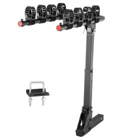 Hitch Mount Bike Rack, 4-Bike Carrier Rack, 150 LBS Capacity Bike Rack Hitch for 2-inch Receiver